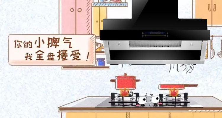 吸油煙機對燃氣灶說：你的小脾氣我全盤接受！